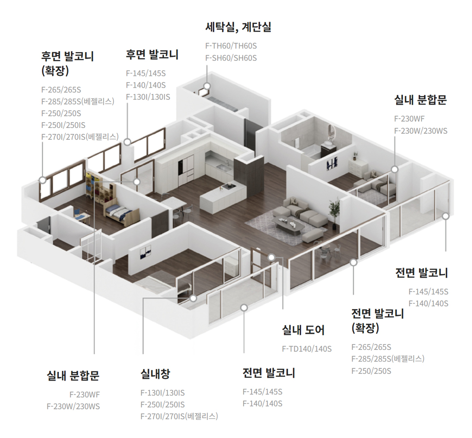 공간에 맞춘 추천제품 이미지